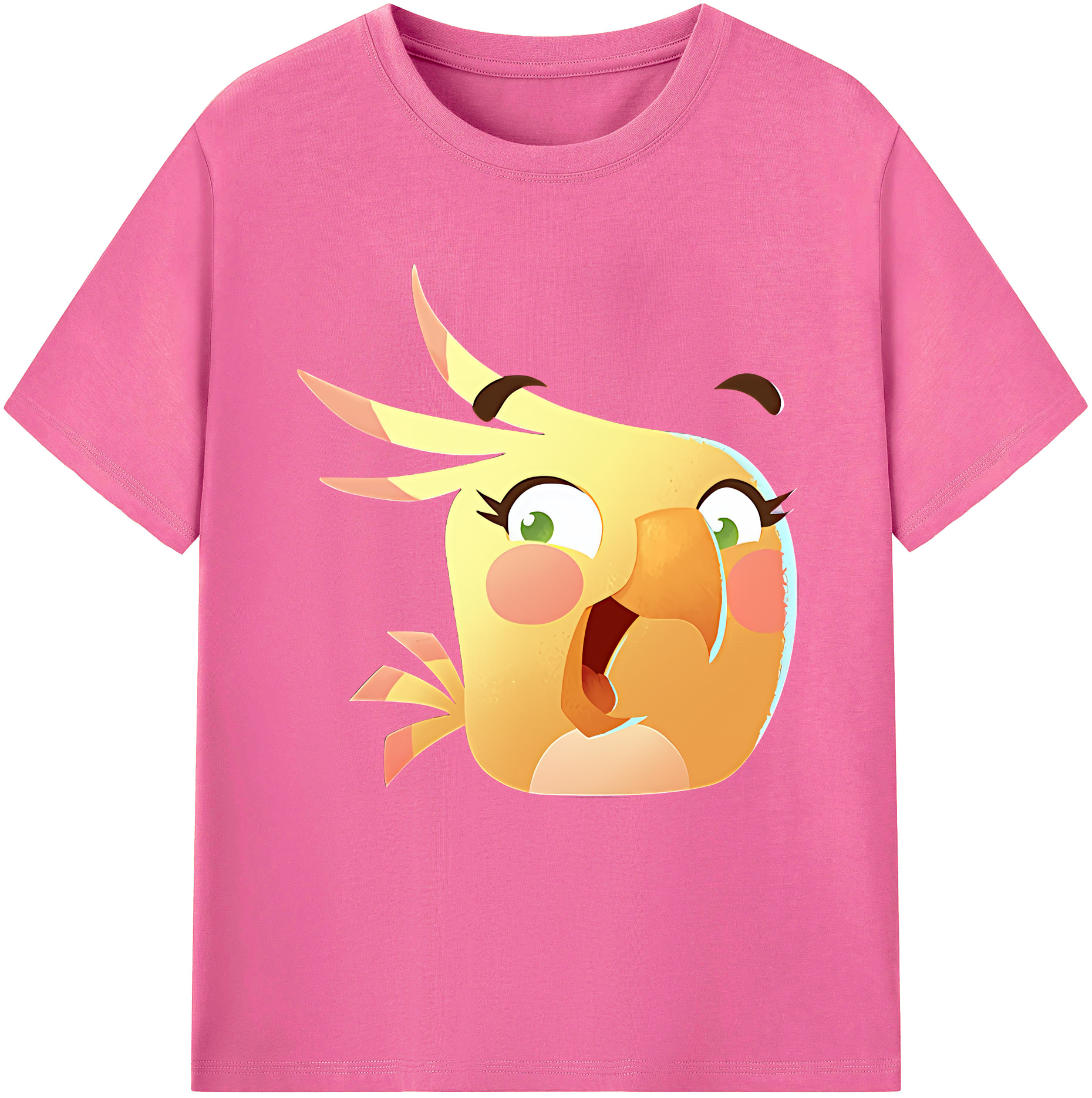 （画像用） Angry Birds アングリーバード レディースカジュアルプリントTシャツ（綿100％）